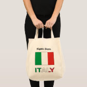 Italië en de Italiaanse vlag met Jouw naam Tote Bag (Voorkant (product))