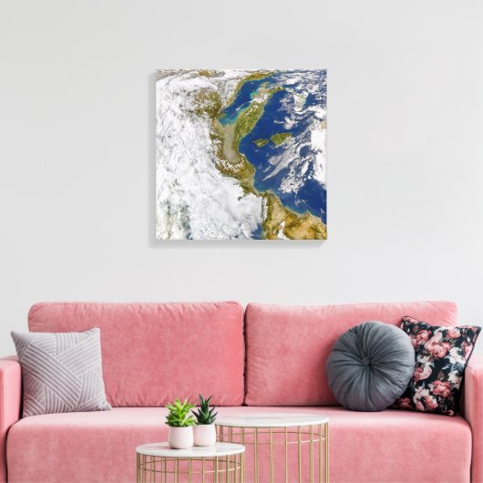 Italië en het Adriatische Zee. Canvas Afdruk (Insitu (Woonkamer))