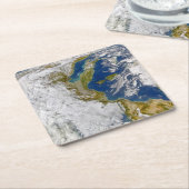 Italië en het Adriatische Zee. Kartonnen Onderzetters (Schuin)