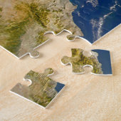 Italië en het Adriatische Zee. Legpuzzel (Zijkant)