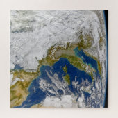 Italië en het Adriatische Zee. Legpuzzel (Horizontaal)