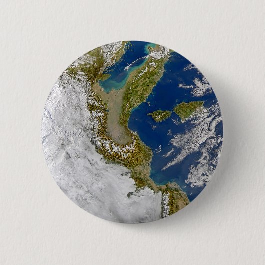 Italië en het Adriatische Zee. Ronde Button 5,7 Cm (Voorkant)