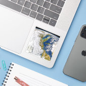 Italië en het Adriatische Zee. Sticker (Laptop met iPhone)