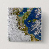 Italië en het Adriatische Zee. Vierkante Button 5,1 Cm (Voorkant)