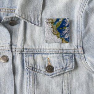 Italië en het Adriatische Zee. Vierkante Button 5,1 Cm