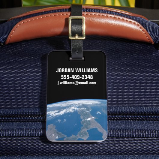 Italië en het eiland Sicilië. Bagagelabel (Voorkant Insitu 2)