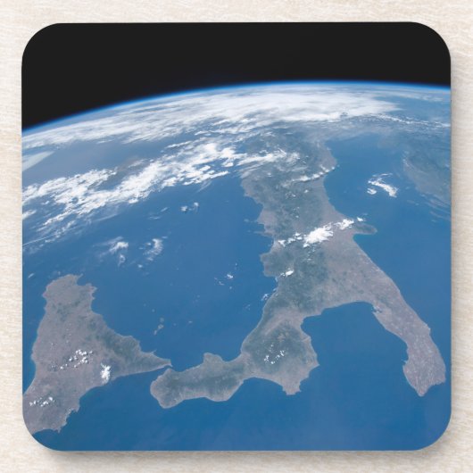 Italië en het eiland Sicilië. Bier Onderzetter (Voorkant)