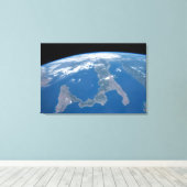 Italië en het eiland Sicilië. Canvas Afdruk (Insitu (Houten vloer))