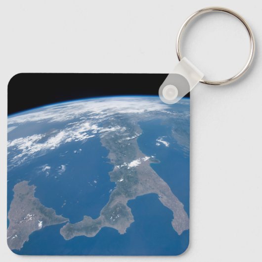 Italië en het eiland Sicilië. Sleutelhanger (Achterkant)