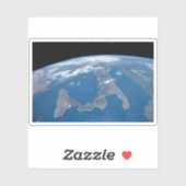 Italië en het eiland Sicilië. Sticker (Vel)