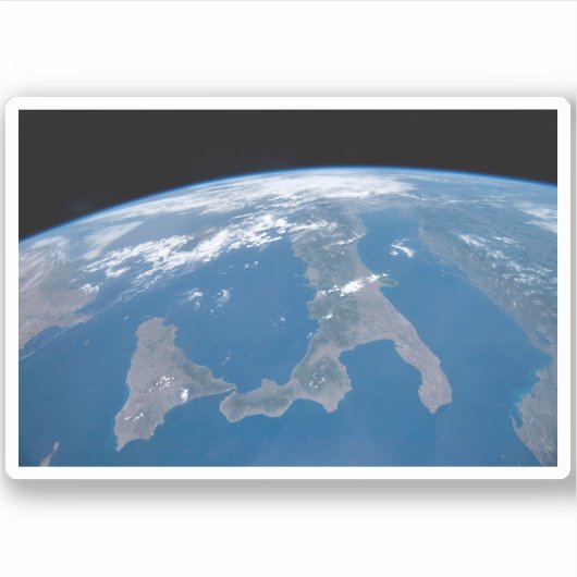 Italië en het eiland Sicilië. Sticker (Voorkant)