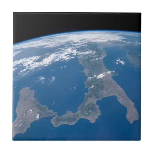 Italië en het eiland Sicilië. Tegeltje (Voorkant)