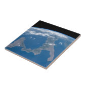 Italië en het eiland Sicilië. Tegeltje (Zijkant)