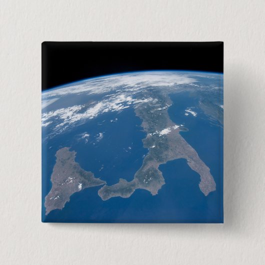 Italië en het eiland Sicilië. Vierkante Button 5,1 Cm (Voorkant)