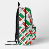 Italië en Italiaanse vlag betegelde groene persona Bedrukte Rugzak (Links)