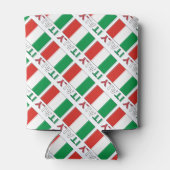 Italië en Italiaanse vlag betegelde groene persona Blikjeskoeler (Achterkant)