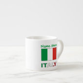 Italië en Italiaanse vlag Groen gepersonaliseerd Espresso Kop (Voorkant rechts)