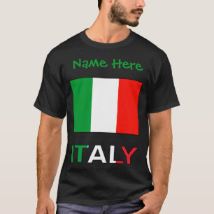 Italië En Italiaanse Vlag Groen Personalisatie Her T-shirt