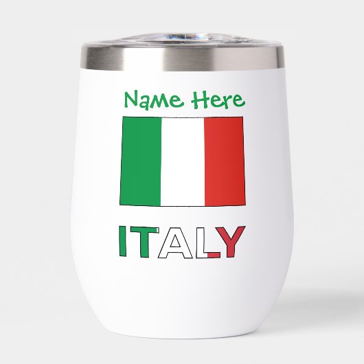 Italië en Italiaanse vlag Groene Personalisatie (Voorkant)