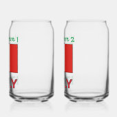 Italië en Italiaanse vlag Groene Personalisatie Blikvorm Glas (Links)