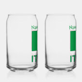 Italië en Italiaanse vlag Groene Personalisatie Blikvorm Glas (Rechts)
