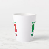 Italië en Italiaanse vlag Groene Personalisatie Latte Mok (Voorkant)