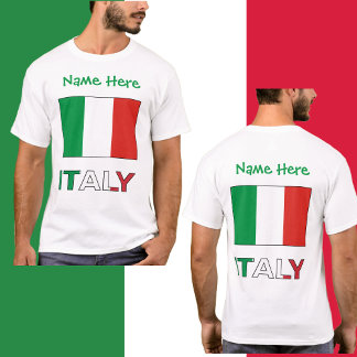 Italië en Italiaanse vlag Groene Personalisatie Ma T-shirt