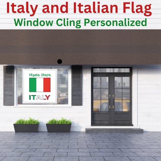 Italië en Italiaanse vlag Groene Personalisatie Raamsticker