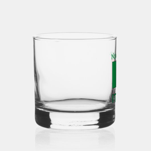 Italië en Italiaanse vlag Groene Personalisatie Whisky Glas (Rechts)