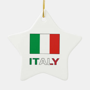 Italië en Italiaanse vlag Keramisch Ornament