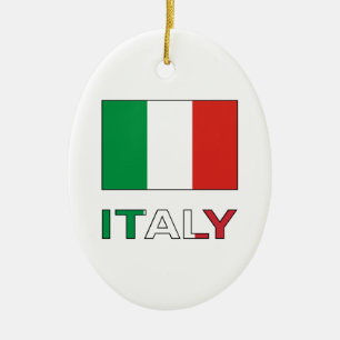 Italië en Italiaanse vlag Keramisch Ornament