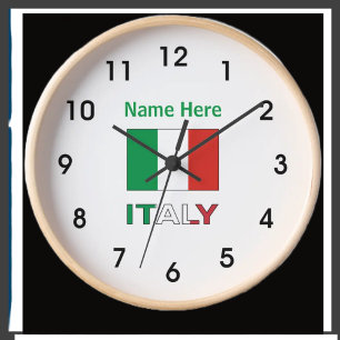 Italië en Italiaanse vlag Persoonlijk Grote Klok