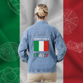 Italië en Italiaanse vlag Witte Personalisatie Denim Jacket