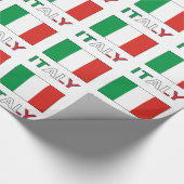 Italië en Italië met vlag Cadeaupapier (Hoek)