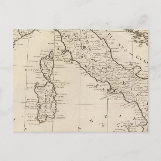 Italië en Sardinië Briefkaart (Voorkant)