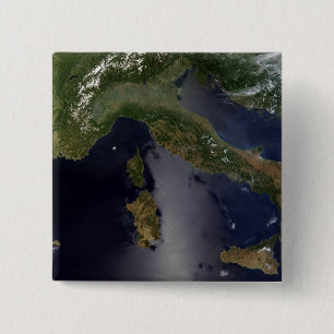 Italië en Zuidoost-Frankrijk Vierkante Button 5,1 Cm