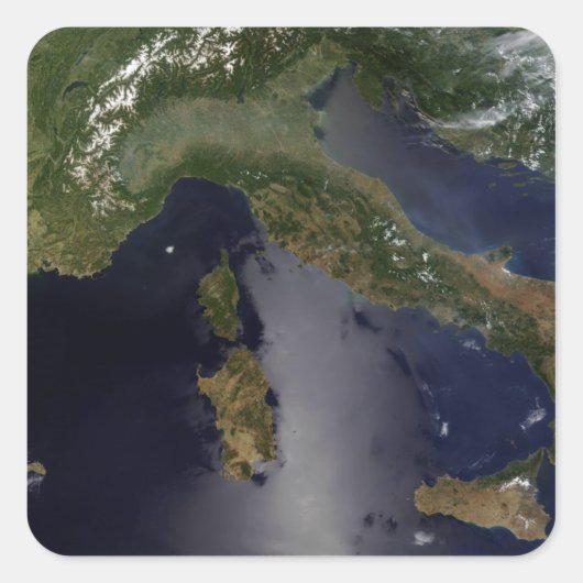 Italië en Zuidoost-Frankrijk Vierkante Sticker (Voorkant)