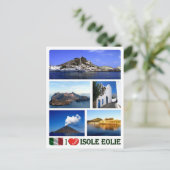Italië - Eolische eilanden - I Love - Briefkaart (Staand voorkant)