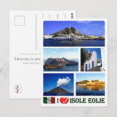 Italië - Eolische eilanden - I Love - Briefkaart (Voorkant / Achterkant)
