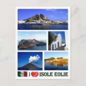 Italië - Eolische eilanden - I Love - Briefkaart (Voorkant)