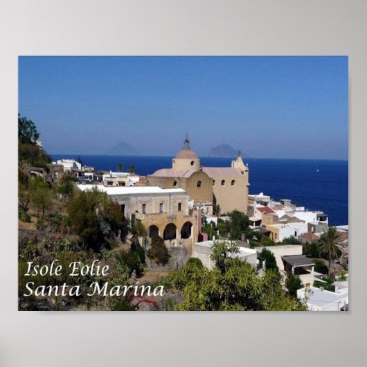 Italië - Eolische eilanden - Salina - eiland - Poster (Voorkant)