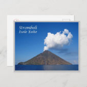 Italië - Eolische eilanden - Stromboli Volcano - Briefkaart (Voorkant / Achterkant)