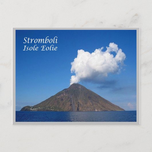 Italië - Eolische eilanden - Stromboli Volcano - Briefkaart (Voorkant)