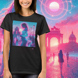 Italië | Ethische Droomstad Vaporwave Retrowave T-shirt