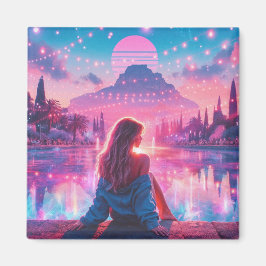 Italië | Ethische Droomstedelijke Vaporwave Retrow Magneet