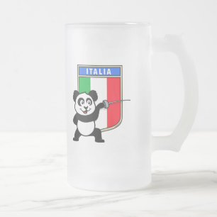 Italië Fencing Panda Matglas Bierpul