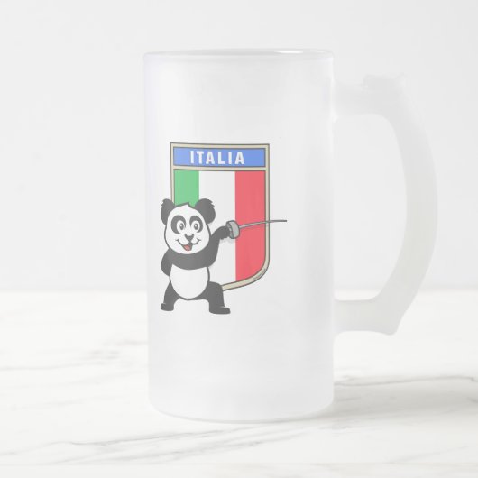 Italië Fencing Panda Matglas Bierpul (Rechts)