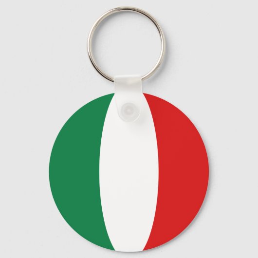 Italië Fisheye Flag Sleutelhanger (Voorkant)