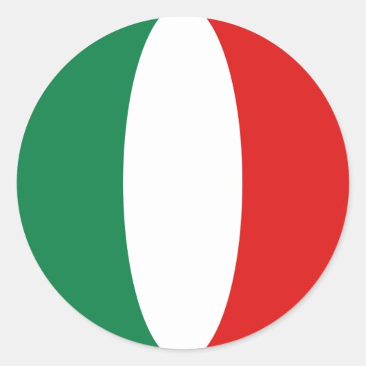 Italië Fisheye Vlag Sticker (Voorkant)