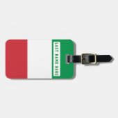 Italië Flag Bagagelabel (voeg je adres op de achte (Voorkant horizontaal)